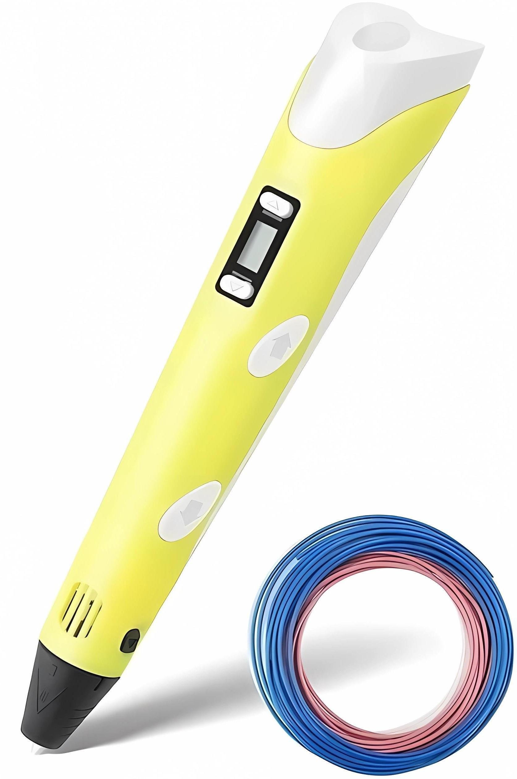 Ручка 3D PEN-3 с трафаретами Желтый (70523) Ручка 3D PEN-3 с трафаретами Желтый (70523)