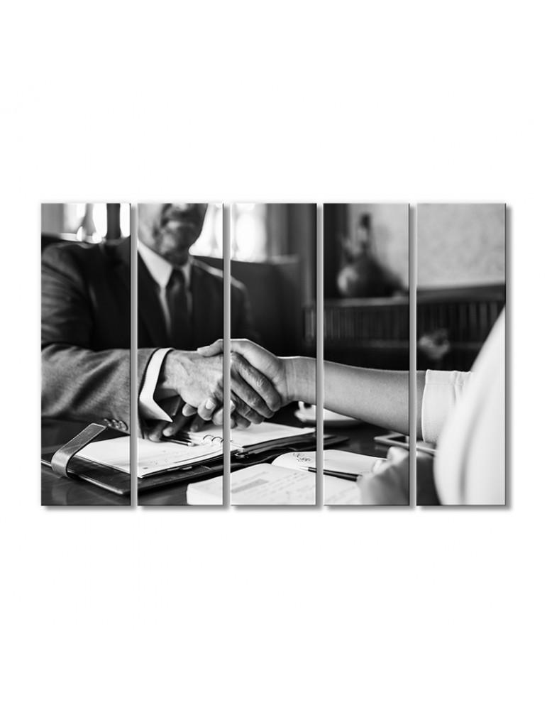 Картина модульная Принят на работу 5 модулей 90x135 см