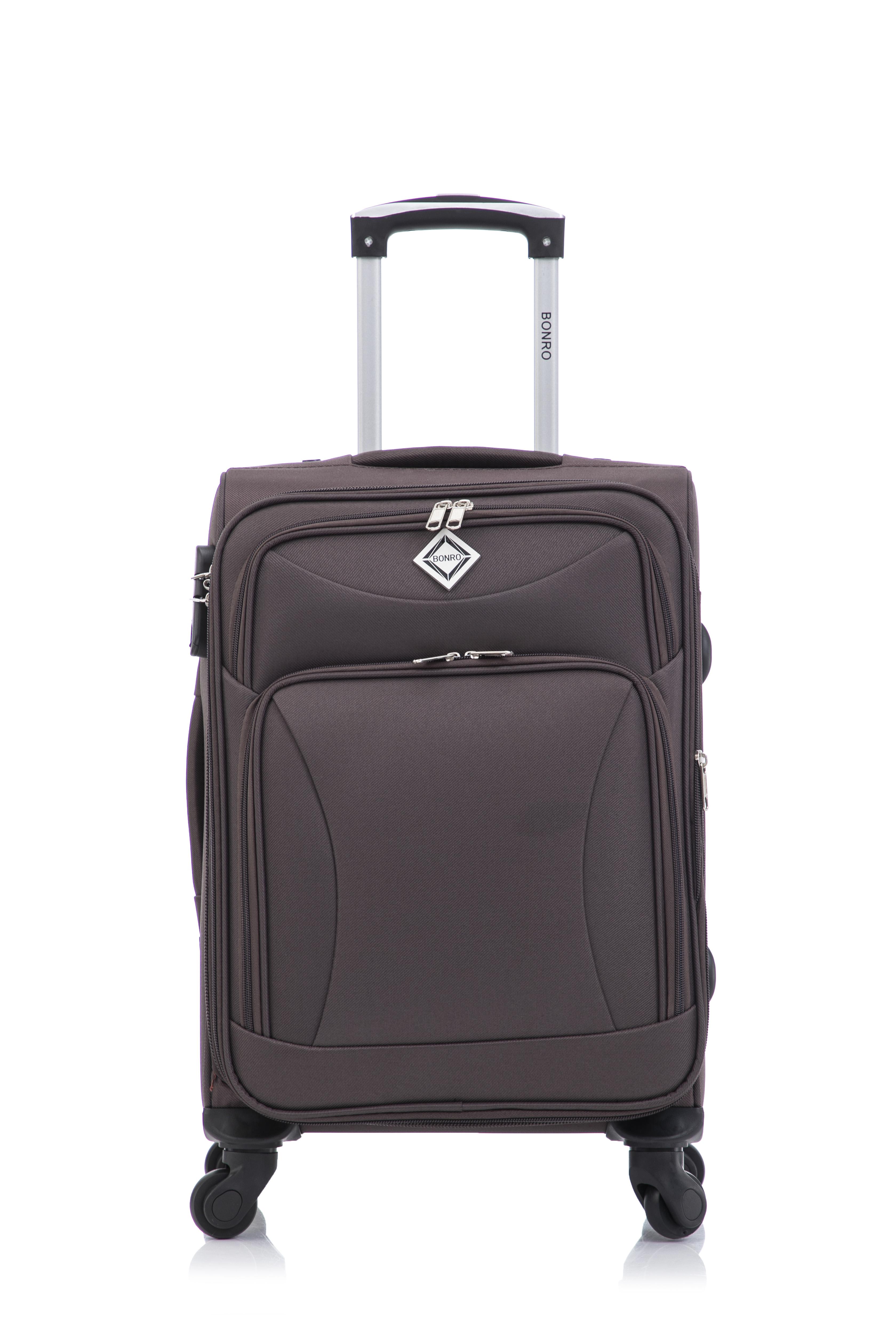 Чемодан Bonro Tourist 4 колеса невеликий Коричневий (2181) - фото 2