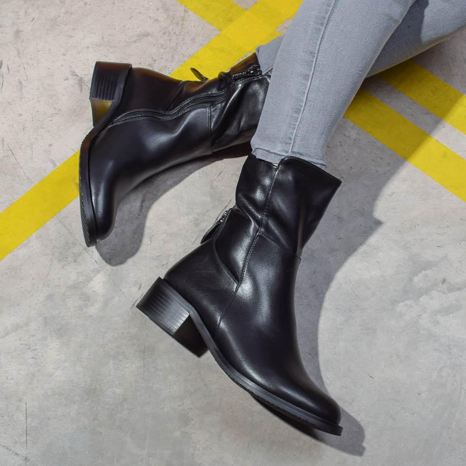 Ботинки женские с декоративной молнией 321426 р. 38 24,5 см