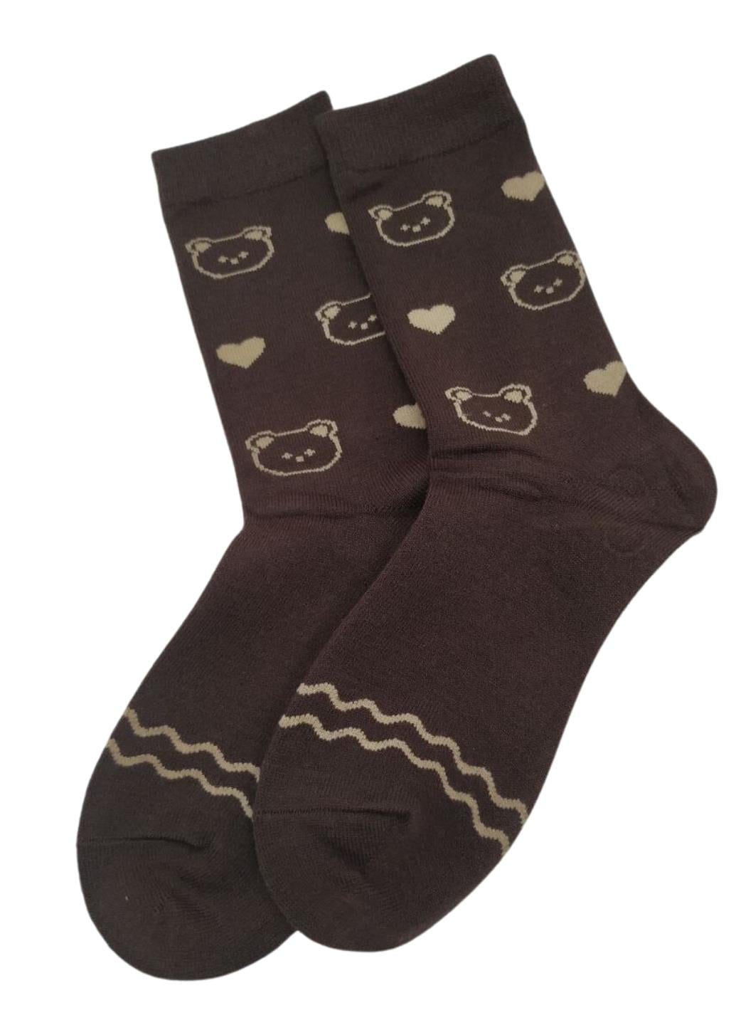 Носки женские теплые с ангорой Медвежонок 913-01 р. 36-40 1 шт. Разноцветный (12562154)