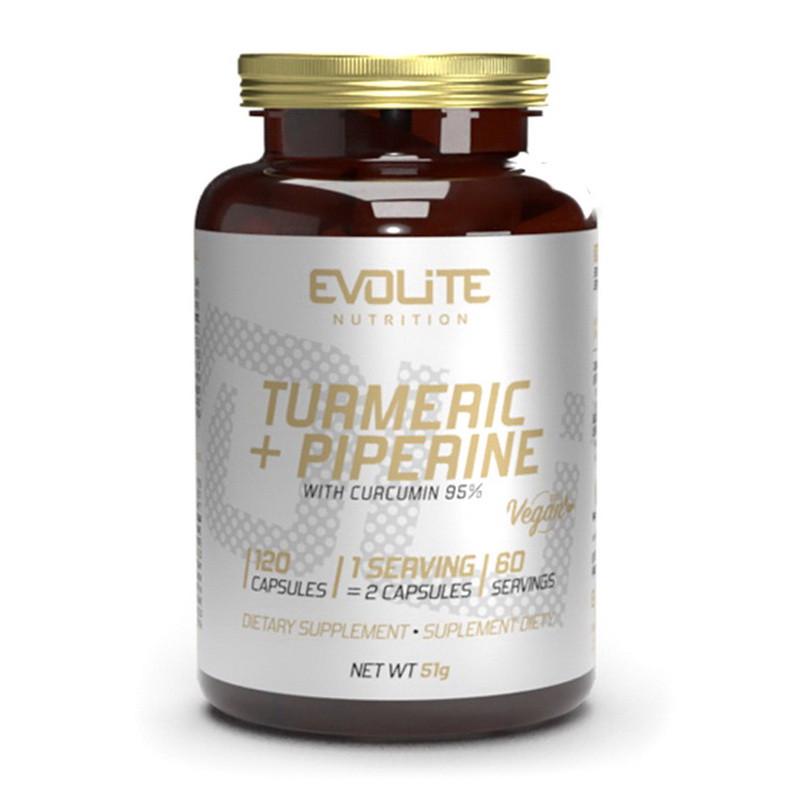 Екстракт куркуми Evolite Nutrition Turmeric + Piperine 120 капс. (22247-01)