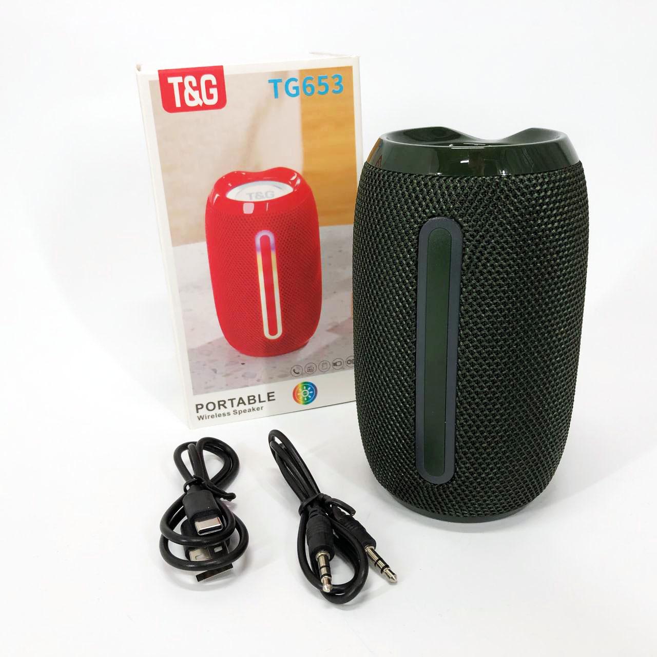 Портативна колонка Bluetooth TG653 USB з ремінцем Зелений - фото 13 Портативна колонка Bluetooth TG653 USB з ремінцем Зелений - фото 13