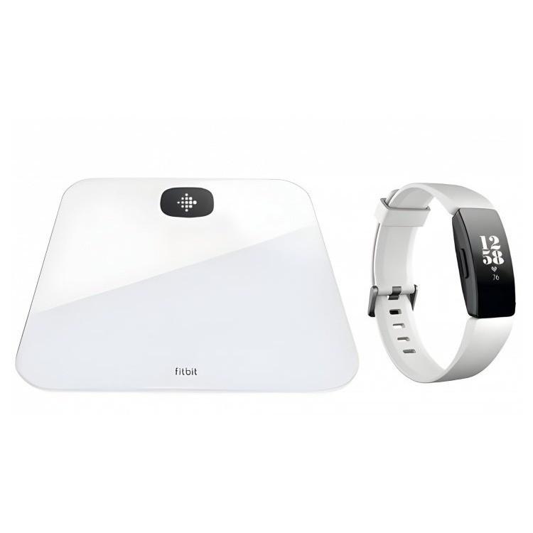 Напольные весы Fitbit Aria Air + смарт часы Inspire HR Square White (iz14454) - фото 4