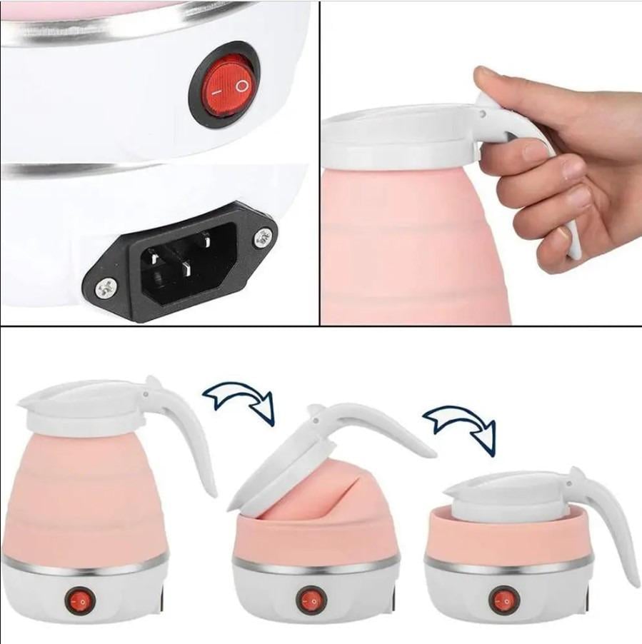 Чайник электрический Sunroz Foldable Kettle 600 Вт складной силиконовый 600 мл - фото 6