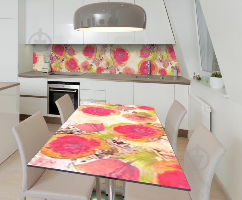 Наклейка 3Д виниловая на стол Zatarga «Маковый узор» 600х1200 мм (Z182193st)