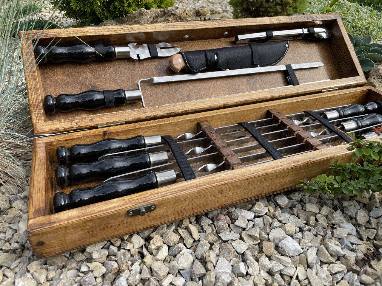 Набор шампуров в кейсе Grill skiff S1 - фото 2 Набор шампуров в кейсе Grill skiff S1 - фото 2