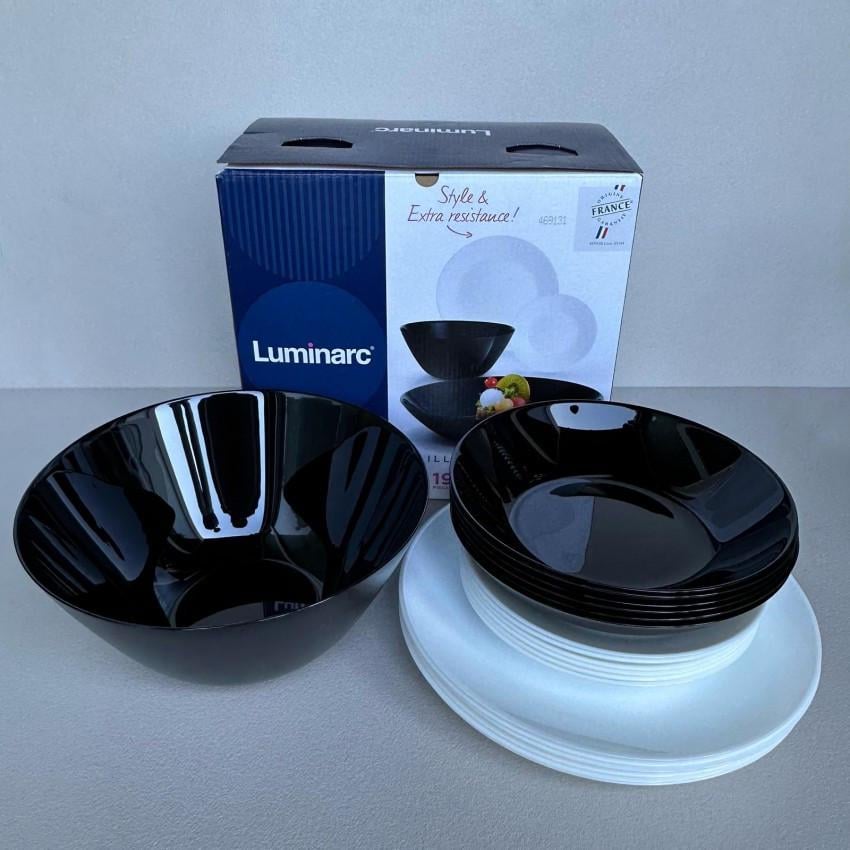 Сервиз столовый Luminarc Lillie X1202 19 пр. Black/White (2619394543)