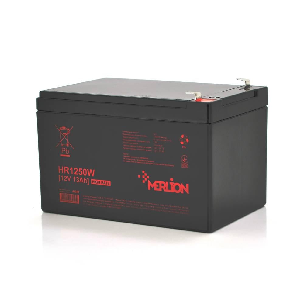 Батарея акумуляторна Merlion HR1250W 12V 13Ah 152х99х95 мм Black (26324)