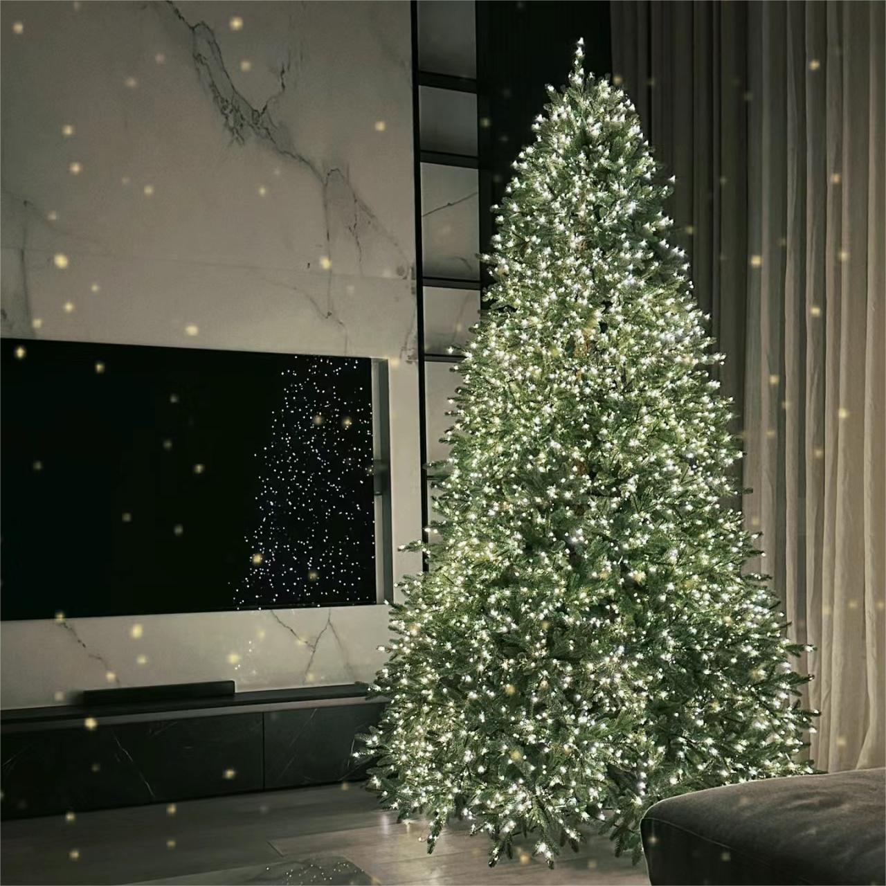 Гірлянда Роса на зеленому дроті 50 м 500 LED 8 режимів з пультом Теплий білий - фото 3