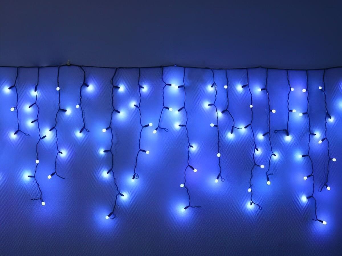Гирлянда-бахрома светодиодная с переходником 3х0,70 м 120 LED Синий (1420696678)