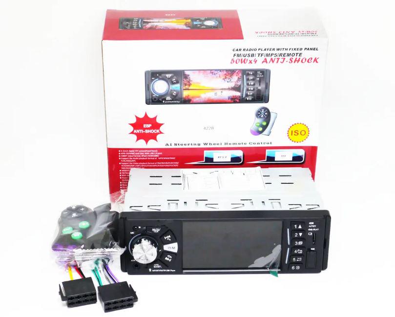 Автомагнітола 1DIN 4228 ISO 4,1'' DIVX/MP3/USB/SD/Bluetooth (17508) - фото 3