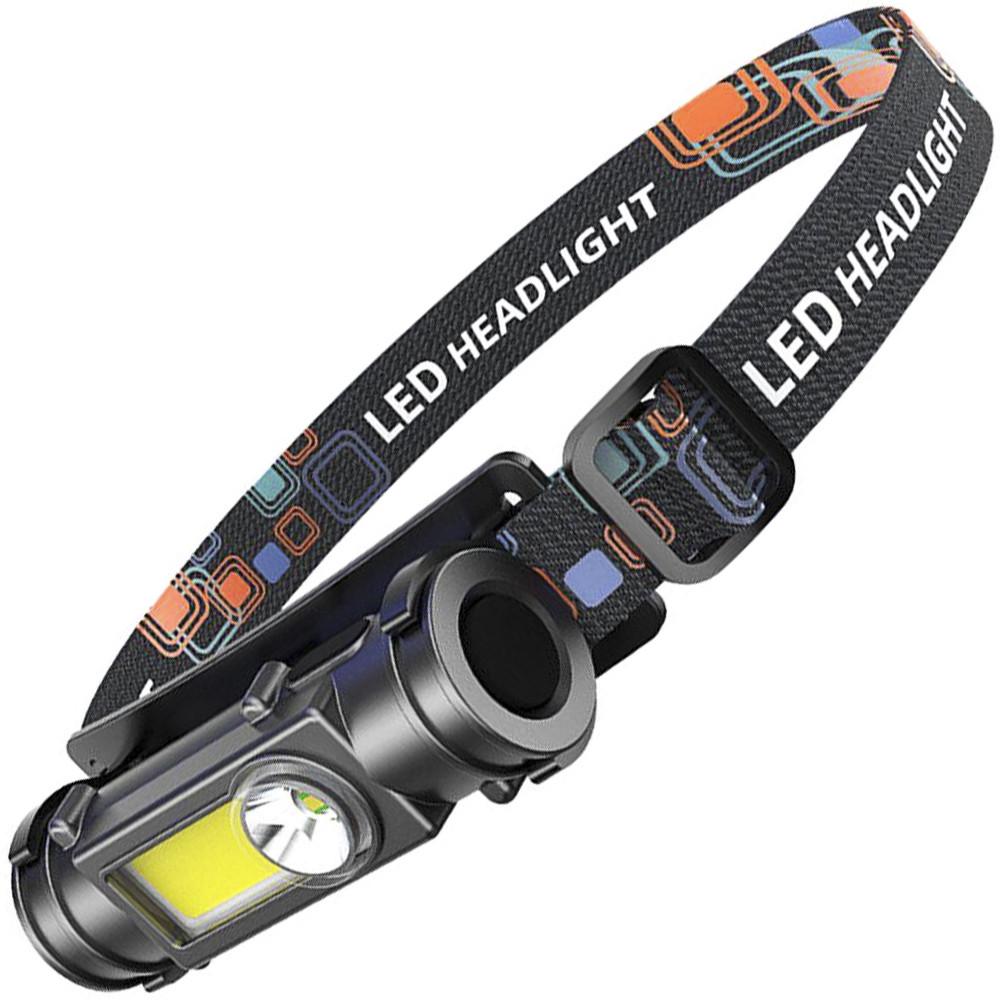 Ліхтар налобний світлодіодний Bailong GL-211 з 2 типами світлодіодів Q5 + COB панель