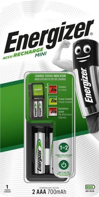 Зарядний пристрій Energizer CH2PC3 Mini EU+2 NH12/AAA 700 mAh