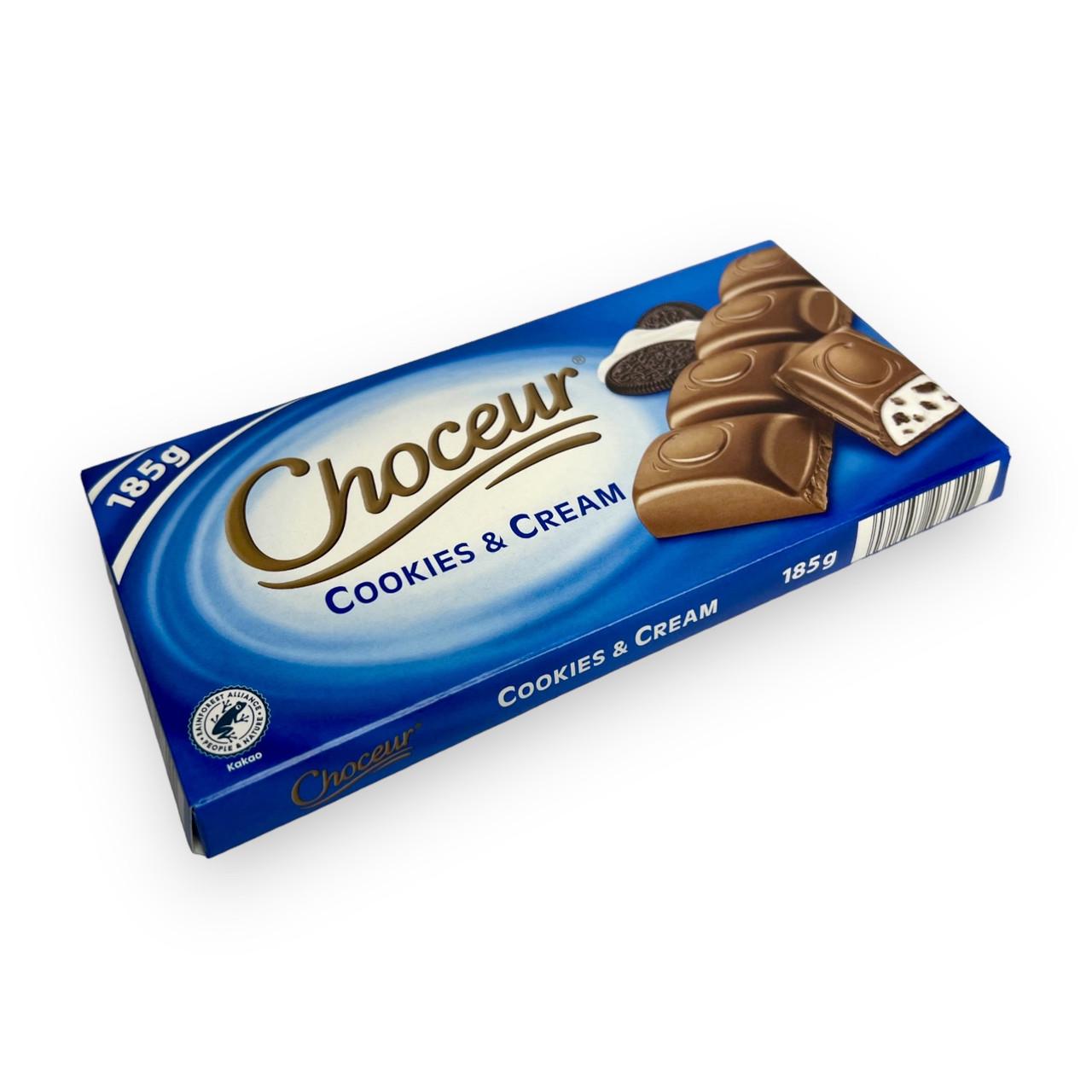 Шоколад молочний CHOCEUR з печивом та кремом 185 г (1983433808)