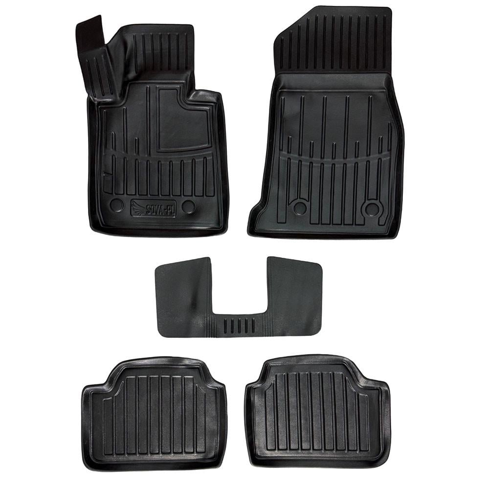 Коврики в салон SOVA-PL для BMW 1 F20/F21 2011-2017 резиновые 5 шт. Черный (28800558)