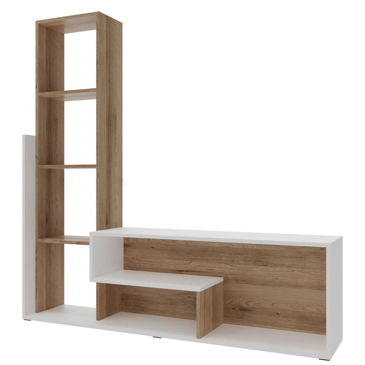 Стенка в гостиную Doros Этана 150х30х150 см Дуб артизан/Белый (DRS-011335)