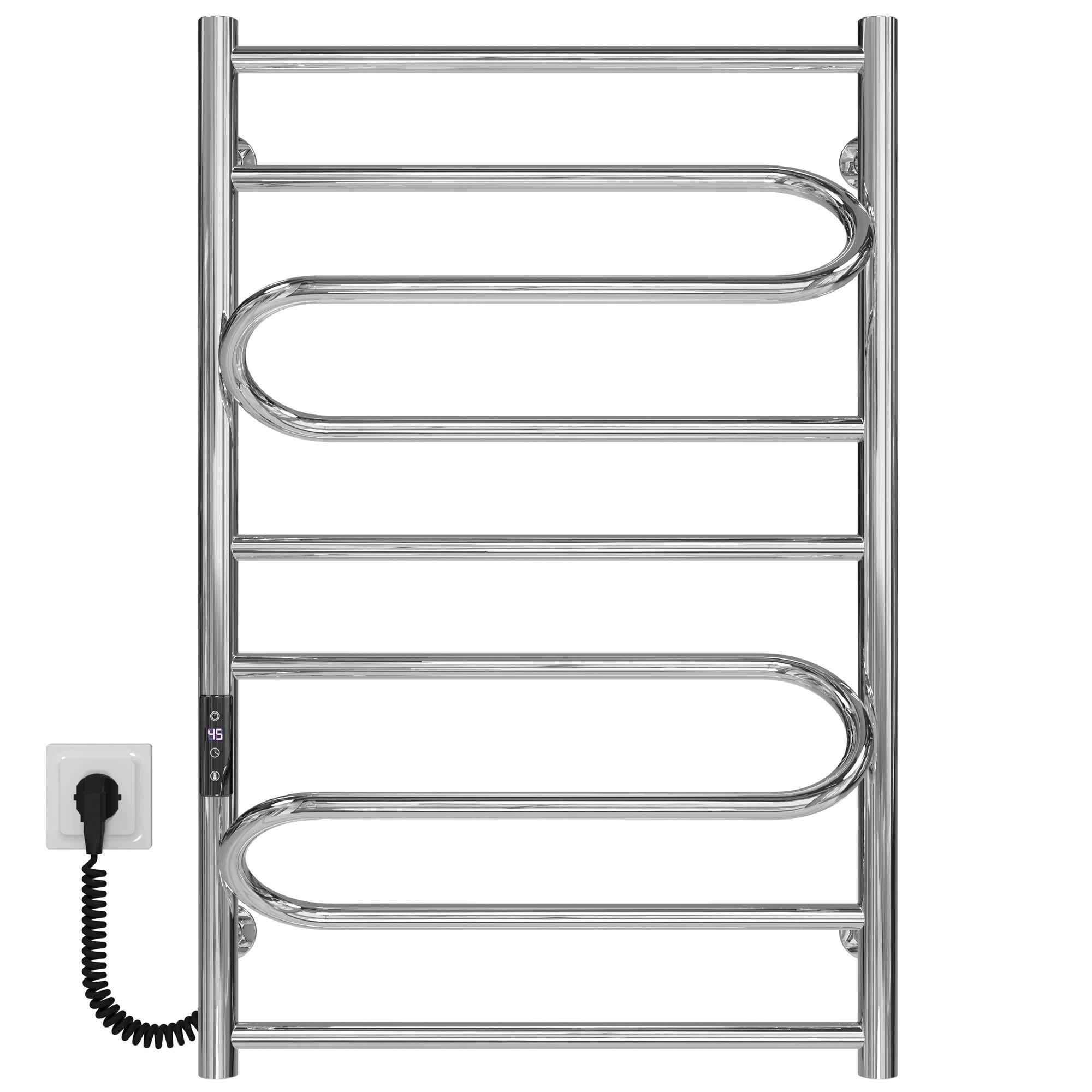 Полотенцесушитель электрический Deffi Вилла JD03 левое подключение нержавеющая сталь 500х800 мм Хром (C.VP.80.50.E.C.L.1)