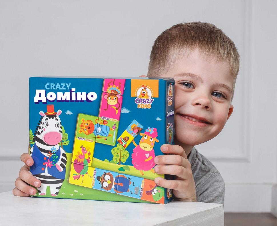 Настольная игра Vladi Toys Crazy Домино 21х5х18 см от 3 лет Коралловый (SR-113-N-920) - фото 3