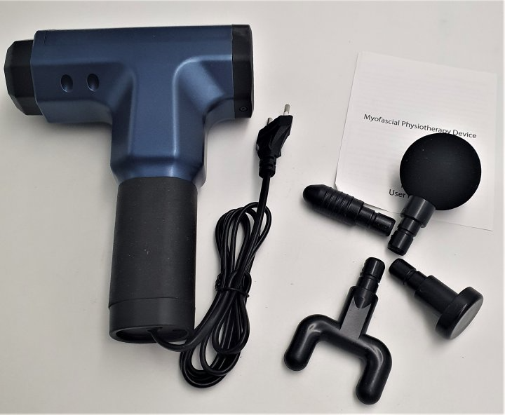 Масажний пістолет Fascial-Gun FG309HL ручний портативний 220 В Синiй (758c739b) - фото 2