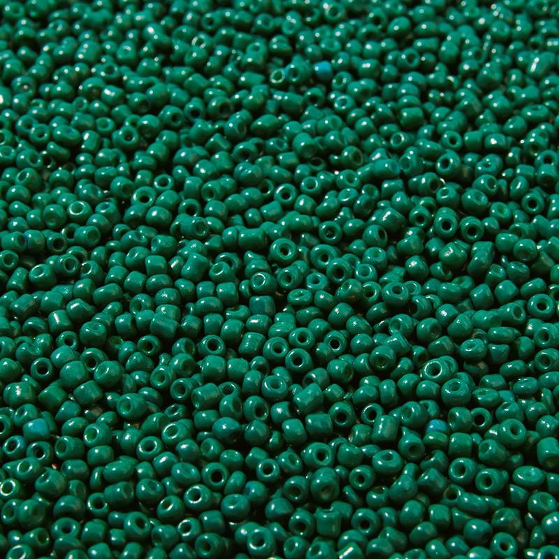 Бисер Натуральный 2 мм 50 г Зеленый темный (БР0002н44)