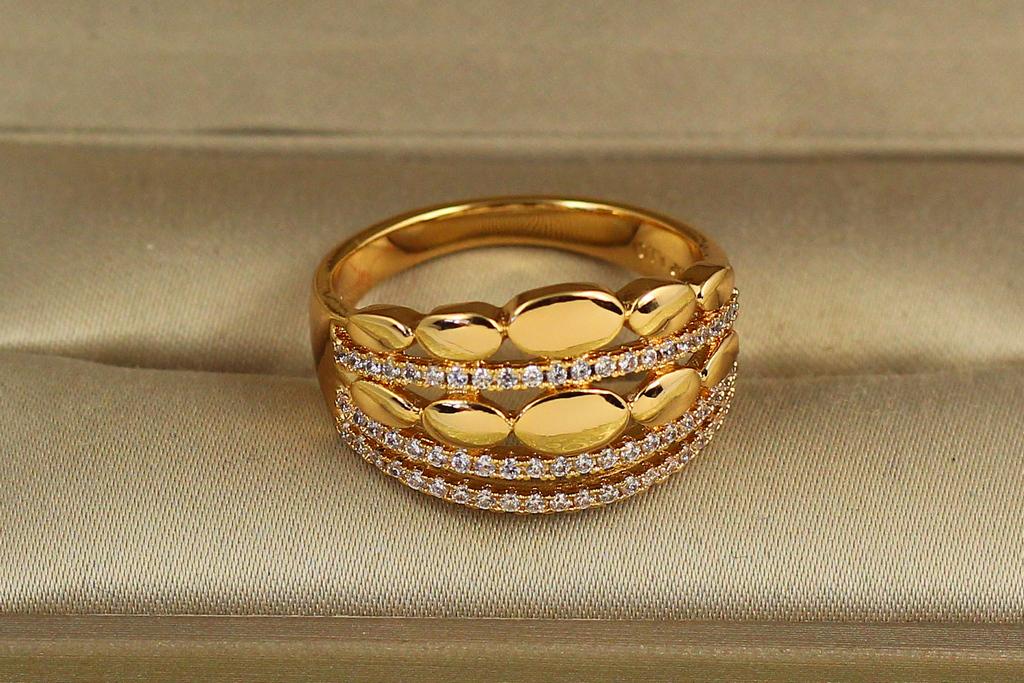 Кольцо Xuping Jewelry Морская галька р. 20 Золотистый Кольцо Xuping Jewelry Морская галька р. 20 Золотистый