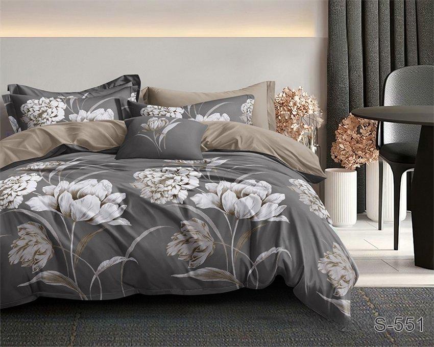 Комплект постельного белья TAGtekstil Сатин Премиум евро наволочки 70x70 см (S551)