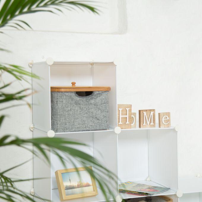 Полка для хранения ступенчатая модульная Relaxdays 6 отделений полипропилен до 90 кг 110x110x35 см - фото 5 Полка для хранения ступенчатая модульная Relaxdays 6 отделений полипропилен до 90 кг 110x110x35 см - фото 5