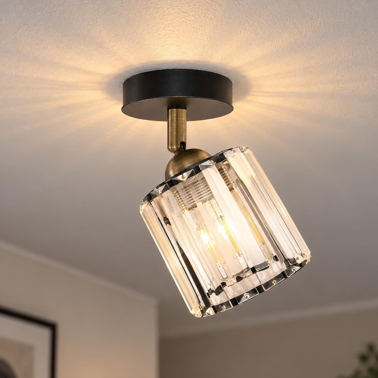 Светильник-спот настенно-потолочный MSK ELECTRIC Brillante с поворотным механизмом под лампу Е27 Черный (NL 121251-1 BK)