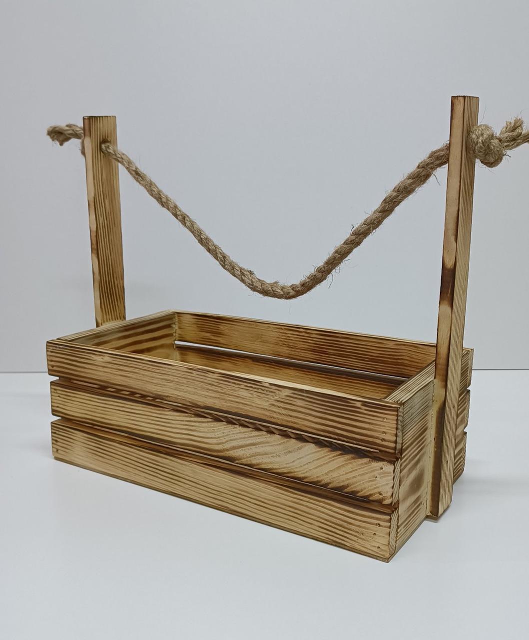 Ящик дерев'яний 30х30х15 см Коричневий