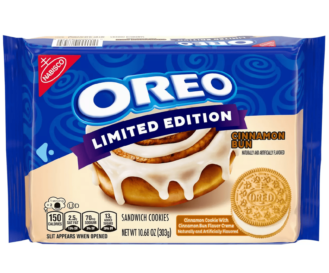 Печенье OREO Cinnamon Bun Sandwich Cookies 303 г (3161655130)