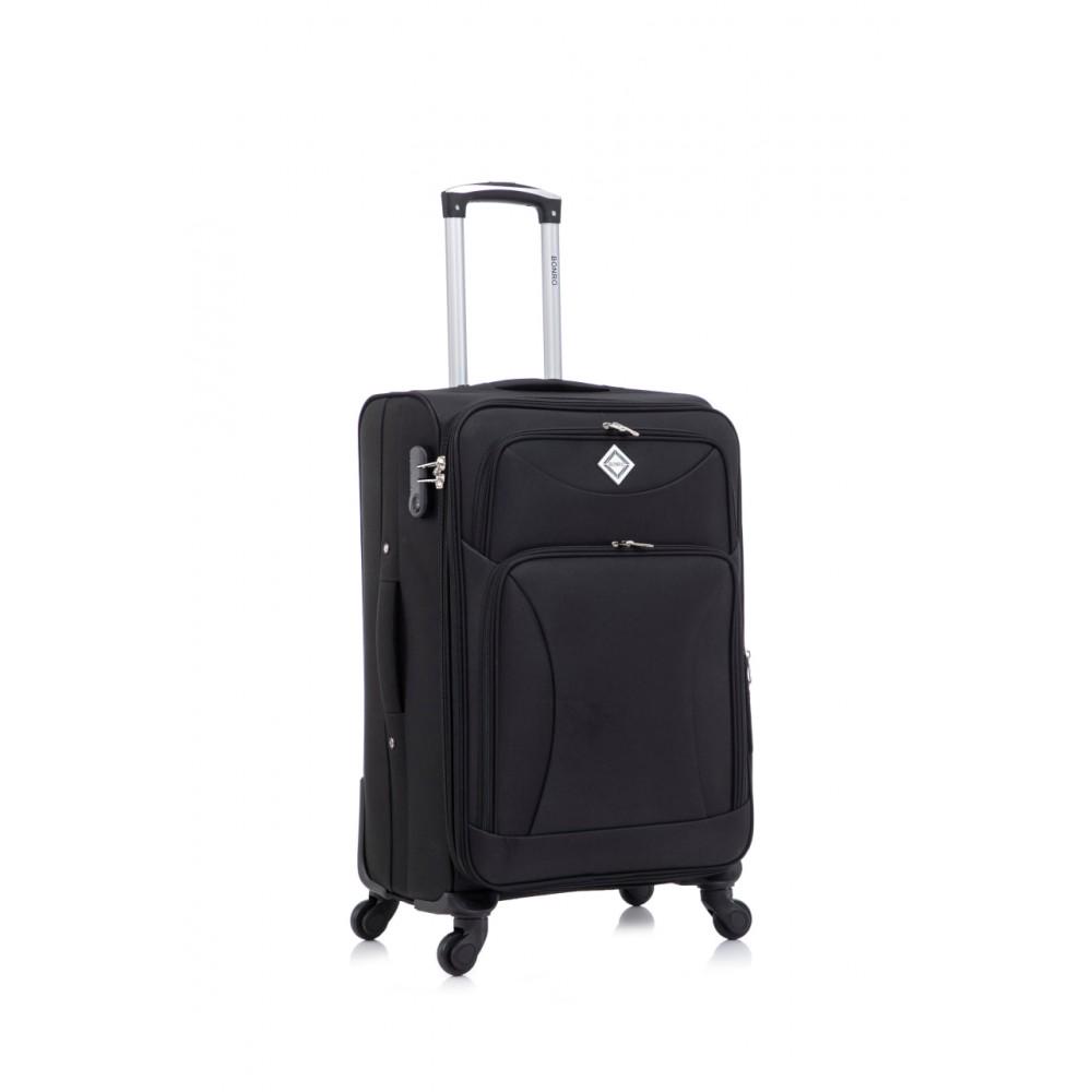 Набір тканинних валіз Bonro Tourist велика середня 2 шт. Чорний (42400953) - фото 3 Набір тканинних валіз Bonro Tourist велика середня 2 шт. Чорний (42400953) - фото 3