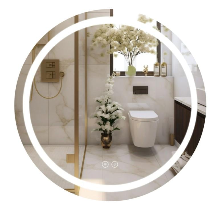 Зеркало круглое Qtap Mideya MI6 с LED-подсветкой Touch (QT2078NCR7070W) Зеркало круглое Qtap Mideya MI6 с LED-подсветкой Touch (QT2078NCR7070W)