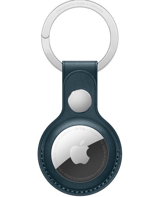 Шкіряний брелок з кільцем Apple Leather Key Ring for AirTag, Baltic