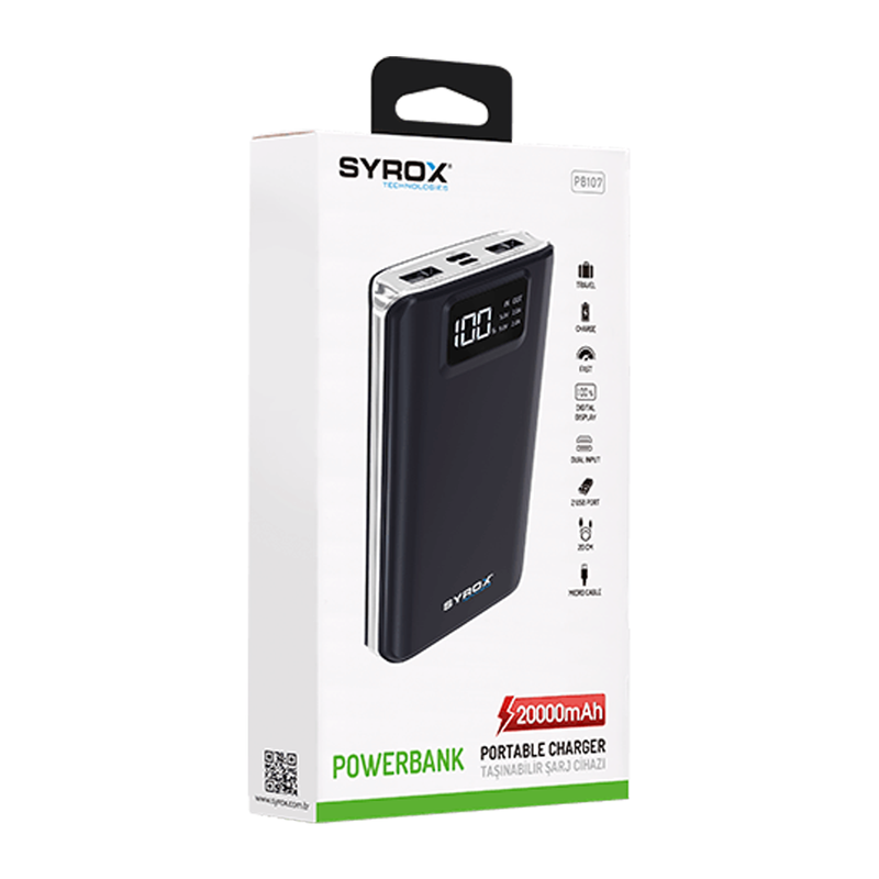 Повербанк Syrox PB107 20000 mAh Чорний (9218495) - фото 2