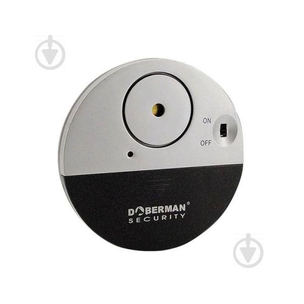 Датчик вибрации сигнализация с сиреной 120dB Doberman Security SE-0106, вибродатчик для окон и дверей Черно-серый (100172)
