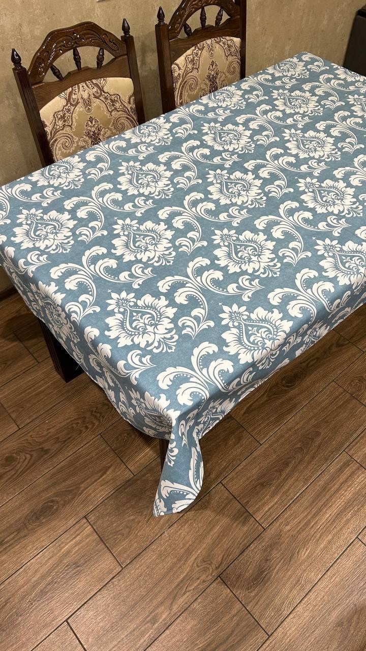 Скатерть для кухни непромокаемая хлопковая с пропиткой тефлоновая 180x220 см (0503-5)