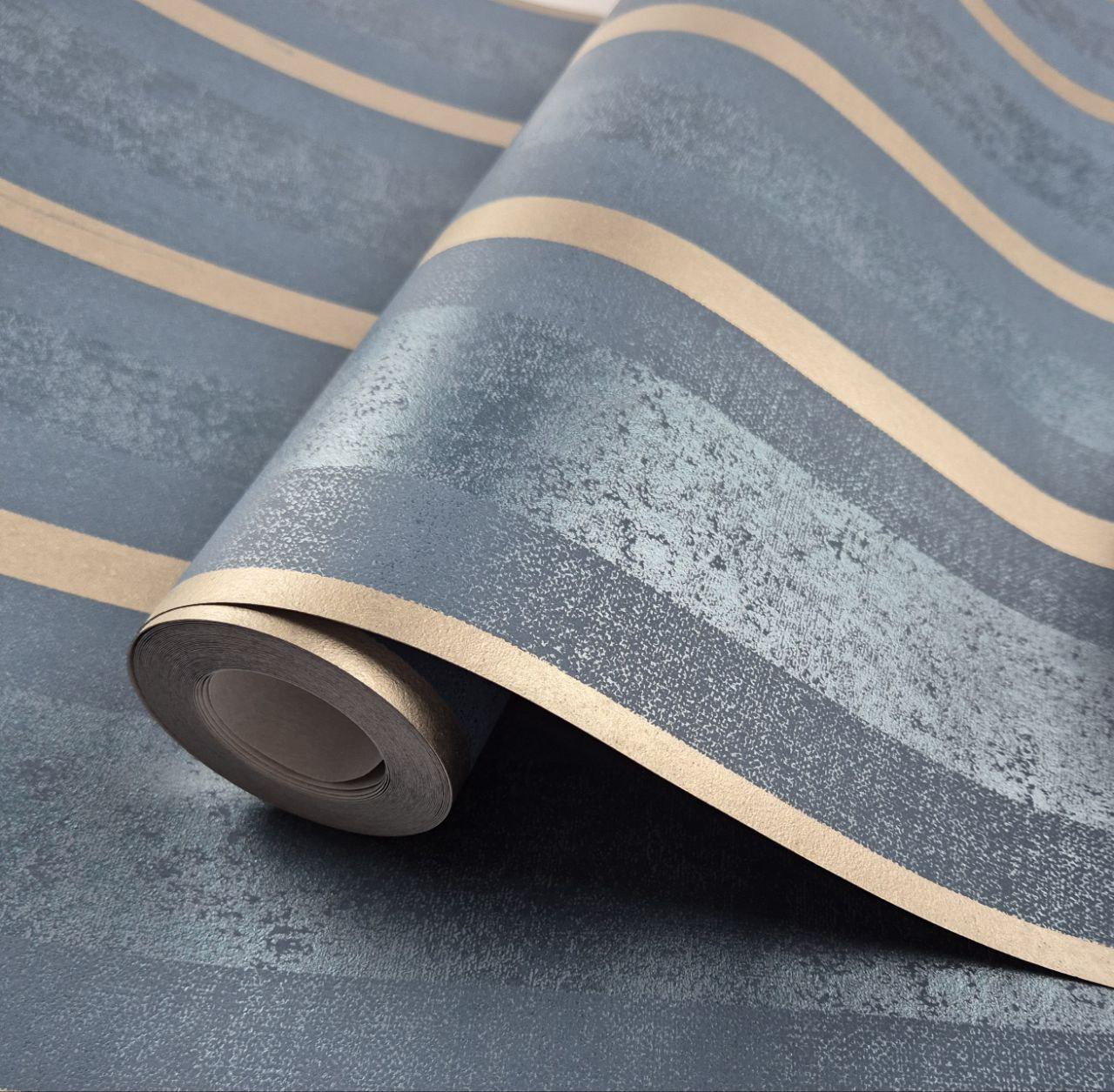 Обои виниловые на флизелине для спальни/гостиной/коридора Marburg 56117 0,53х10,05 м Синий (2785922049)