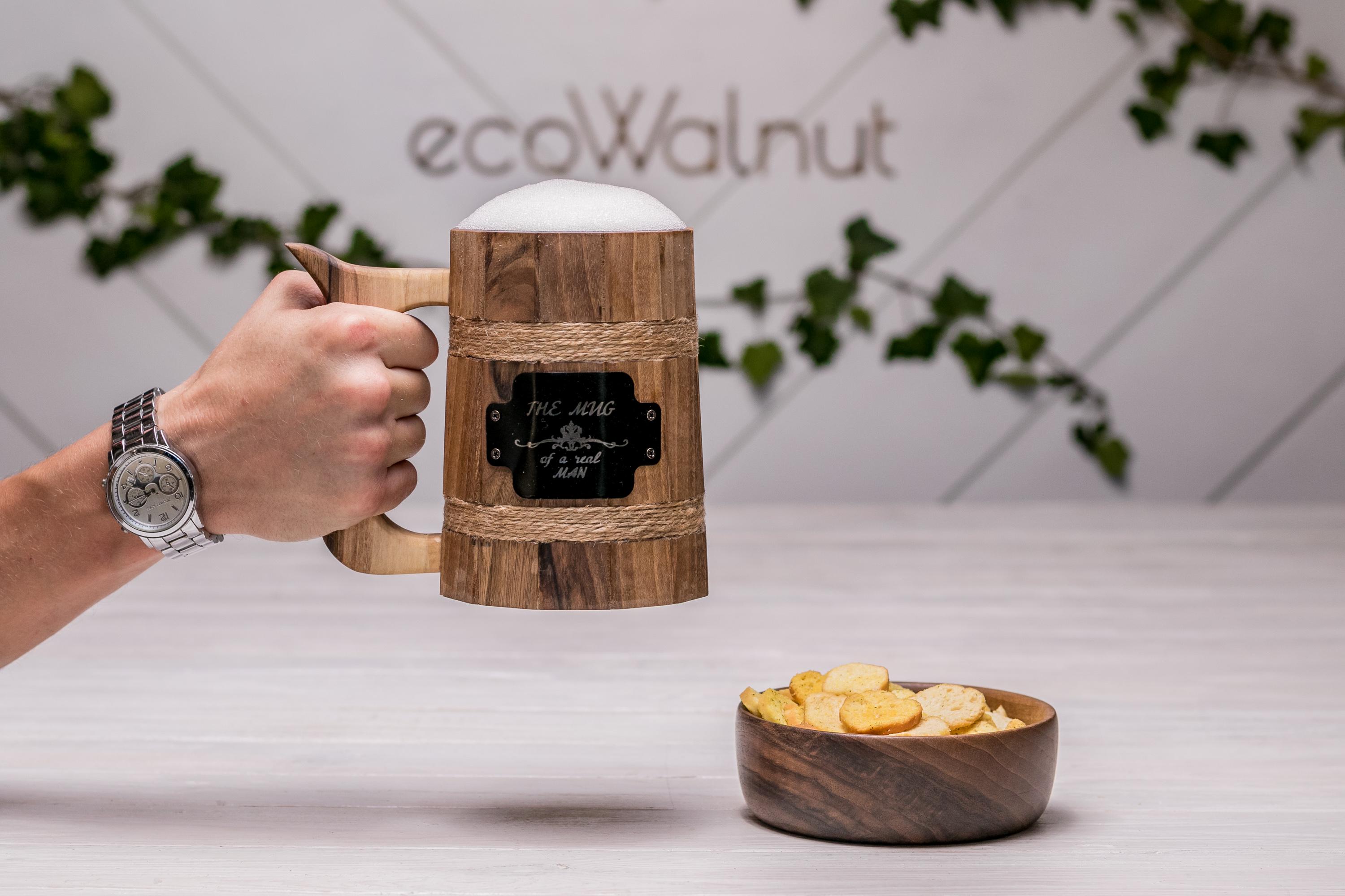 Бокал пивной EcoWalnut с логотипом на подарок (EK-30.1) - фото 11