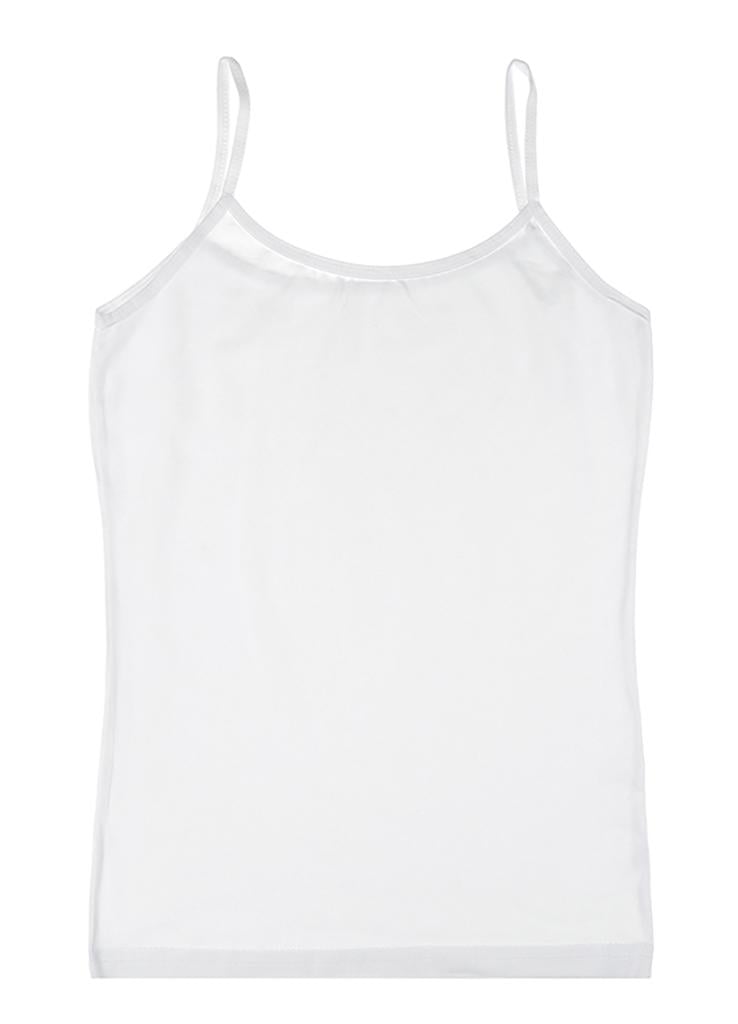 Майка для дівчинки на тонкій бретельці Donella 5371 152-158 см Білий (66394)