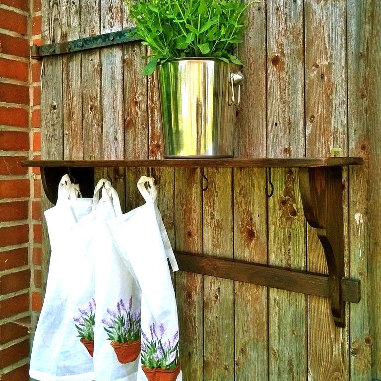 Полка настенная из дерева Урианда Капучино (ПНС/006109)