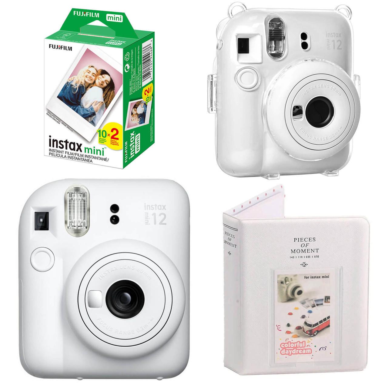 Подарунковий набір Fujifilm Instax Mini 12 фотопапір 20 шт./чохол/фотоальбом 64 фото Білий