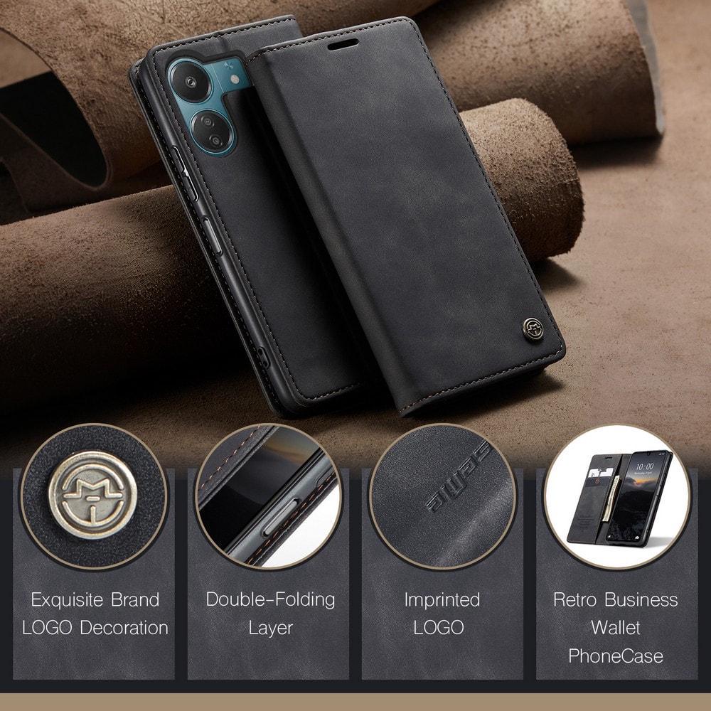 Чехол книжка с магнитом Xiaomi Poco C65 CaseMe Black (35389-2B) - фото 4 Чехол книжка с магнитом Xiaomi Poco C65 CaseMe Black (35389-2B) - фото 4