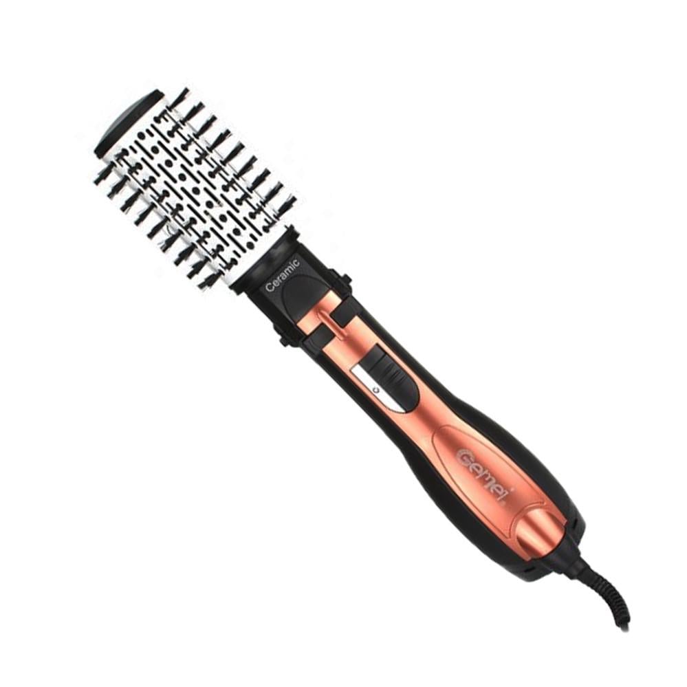 Набор для укладки волос Gemei 4828 3в1 фен-щетка-стайлер керамический вращающийся (17945086)