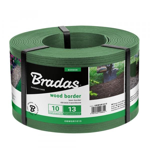 Бордюр садовый Bradas 130 мм х 2,8 мм х 10 м Green (br-OBWGR1013