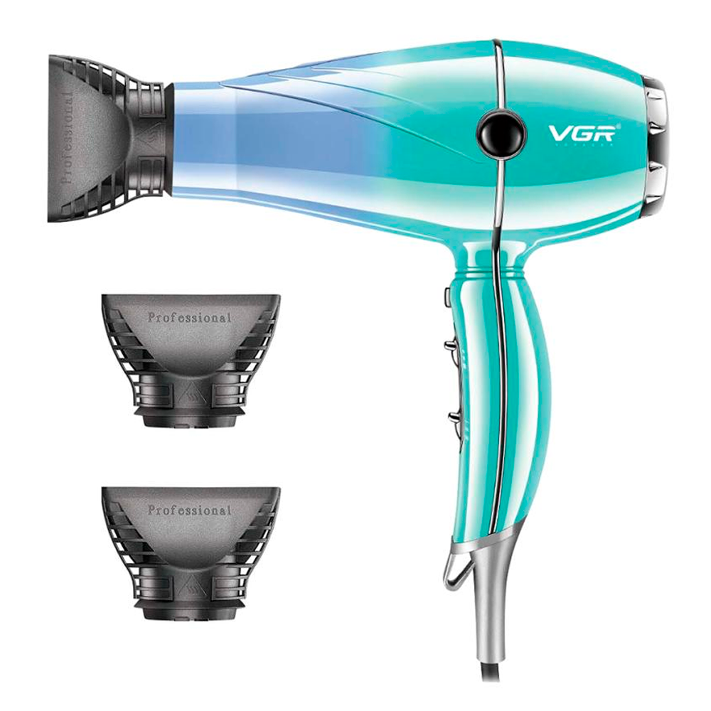 Фен VGR на 3 уровня обдува/4 уровня температуры и 2 насадки 2000/2400 Вт (V-452)