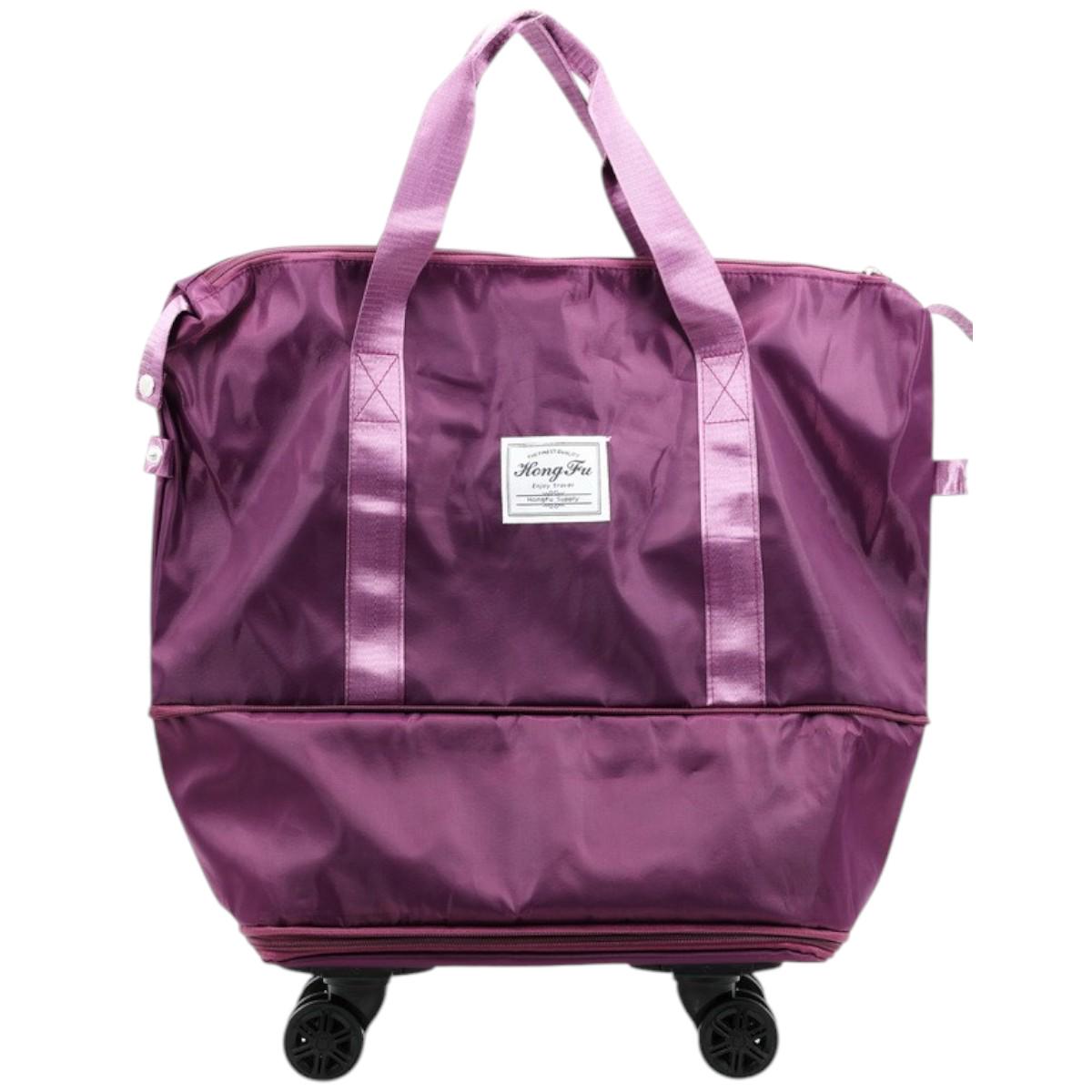 Сумка дорожня на колесах Hong Fu з розширенням Бузковий (2950 TB)