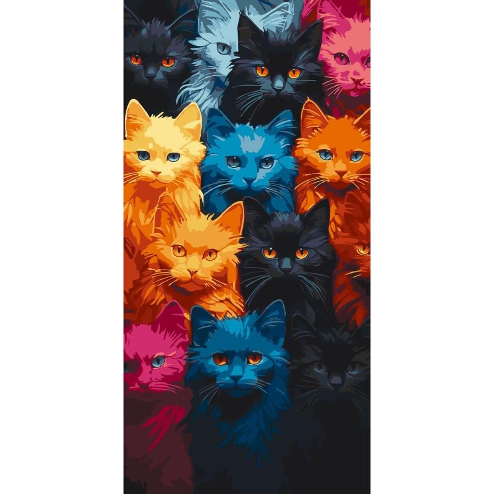 Картина за номерами ART CRAFT 11524-AC Котяча палітра 40х80 см (2228938297)