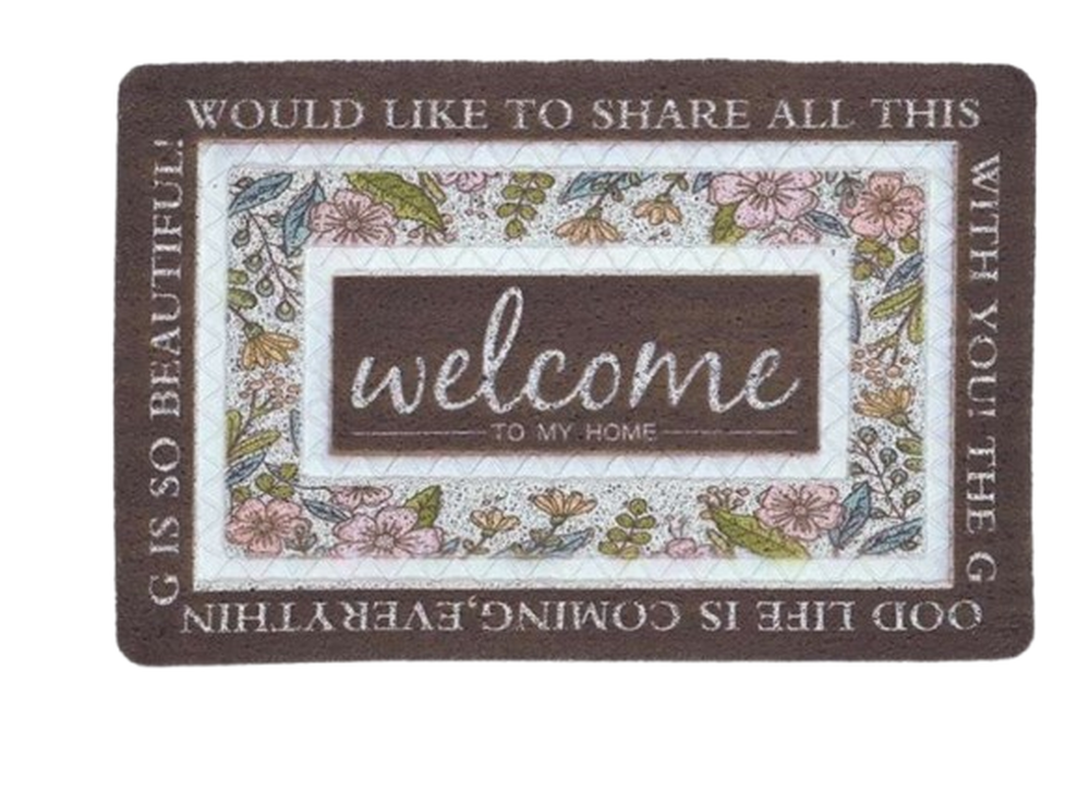 Коврик придверный Welcome 60х40 см(HP-47-1BR)