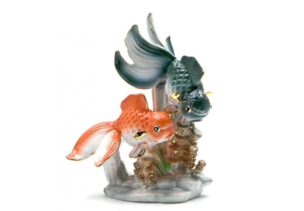 Статуетка золоті рибки порцеляна 17х14,5х8 см
